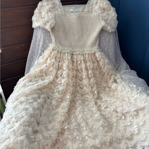 Ivy City Co Cream Textured Dress